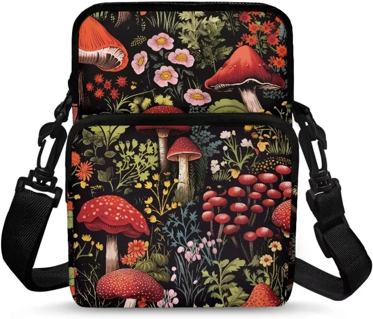 Double Layer Crossbody Bag for Women Lightweight Travel Purse Small Messenger Bags Phone Key Wallet Satchel Clutch