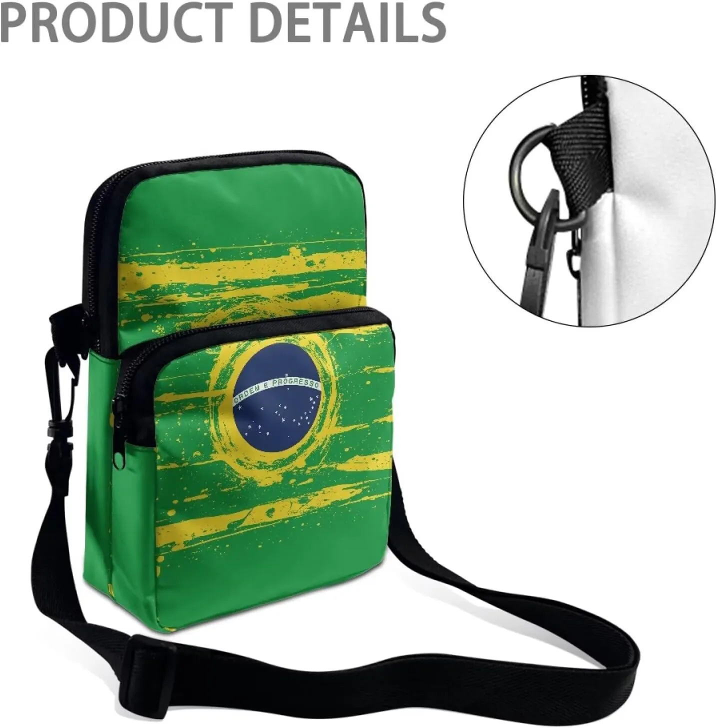Double Layer Crossbody Bag for Women Lightweight Travel Purse Small Messenger Bags Phone Key Wallet Satchel Clutch
