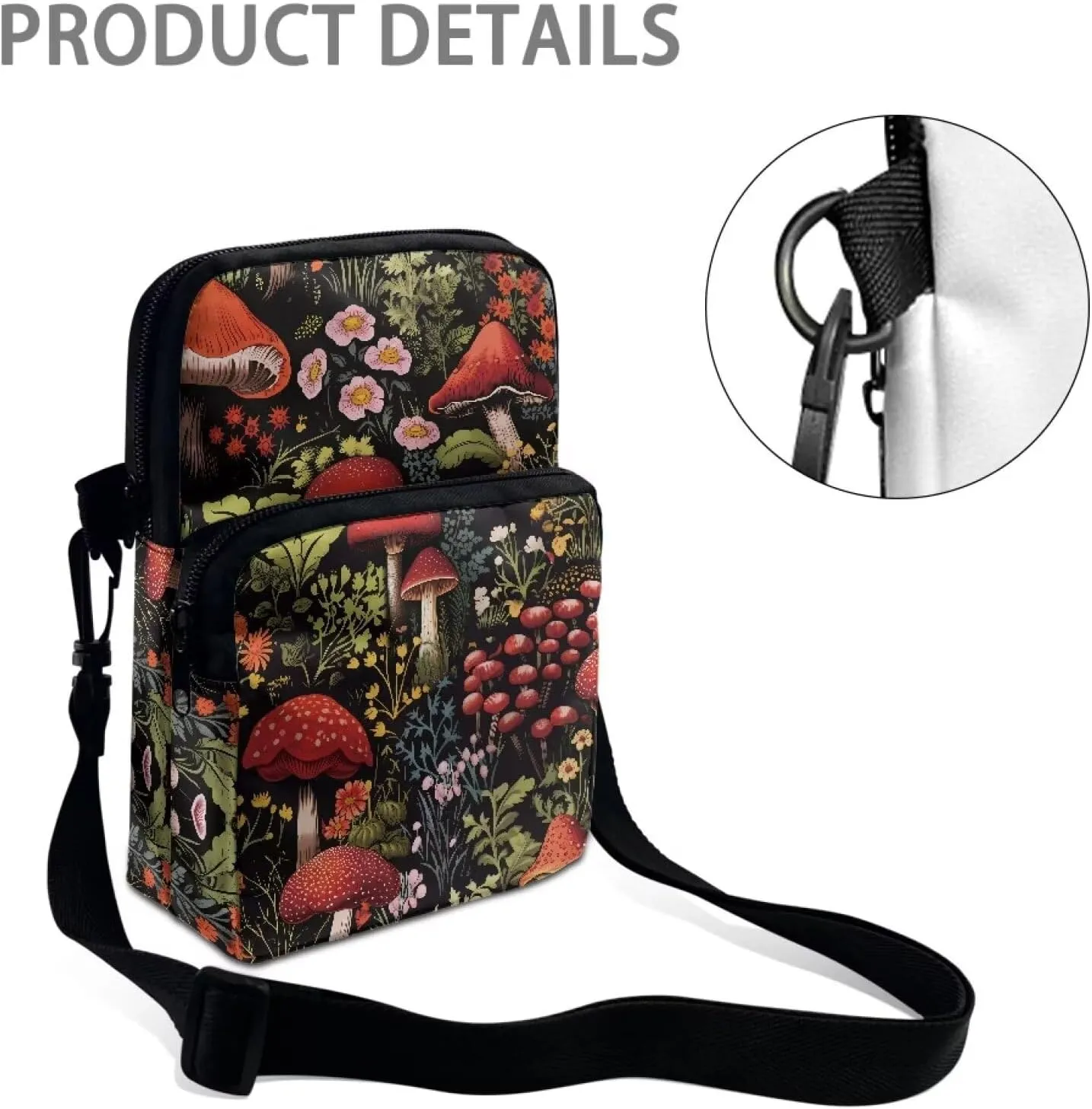 Double Layer Crossbody Bag for Women Lightweight Travel Purse Small Messenger Bags Phone Key Wallet Satchel Clutch