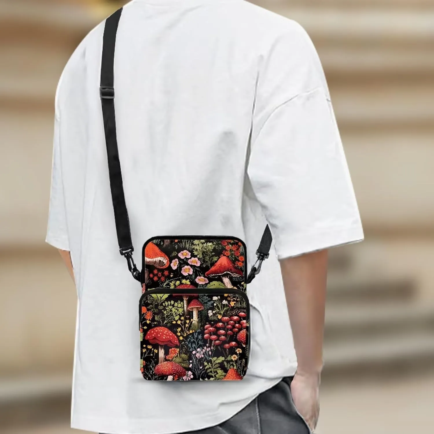 Double Layer Crossbody Bag for Women Lightweight Travel Purse Small Messenger Bags Phone Key Wallet Satchel Clutch