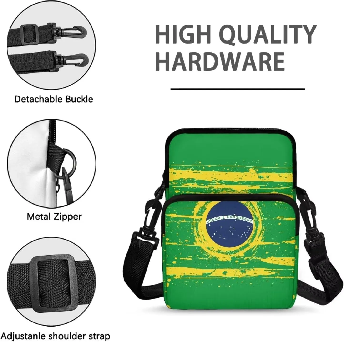 Double Layer Crossbody Bag for Women Lightweight Travel Purse Small Messenger Bags Phone Key Wallet Satchel Clutch