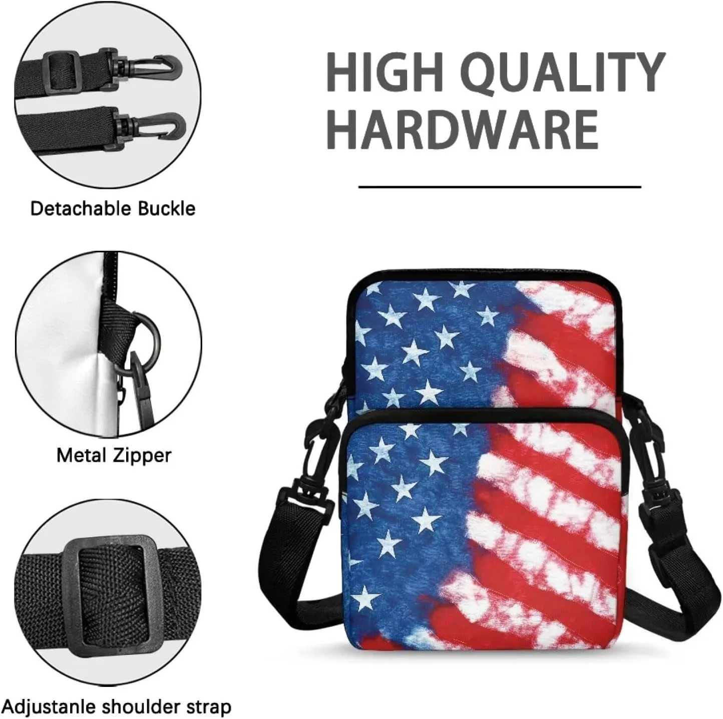 Double Layer Crossbody Bag for Women Lightweight Travel Purse Small Messenger Bags Phone Key Wallet Satchel Clutch
