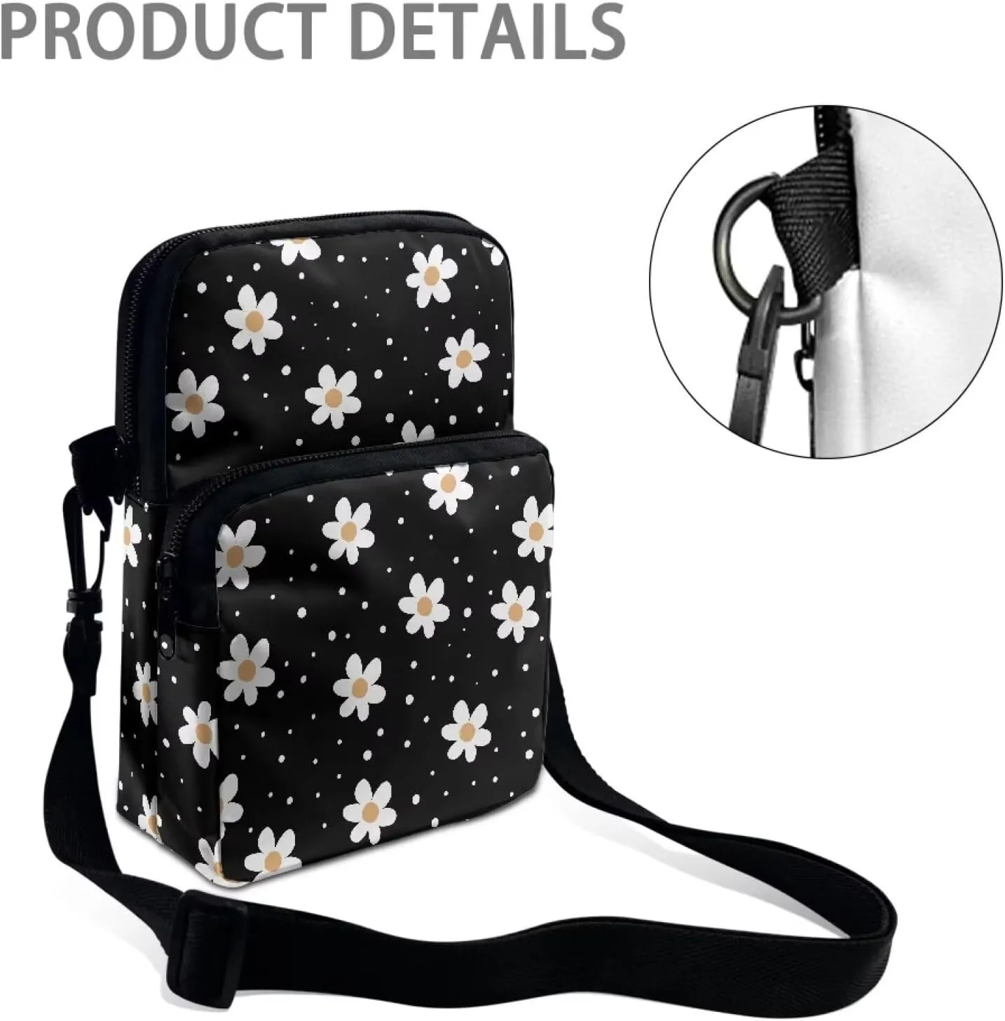 Double Layer Crossbody Bag for Women Lightweight Travel Purse Small Messenger Bags Phone Key Wallet Satchel Clutch