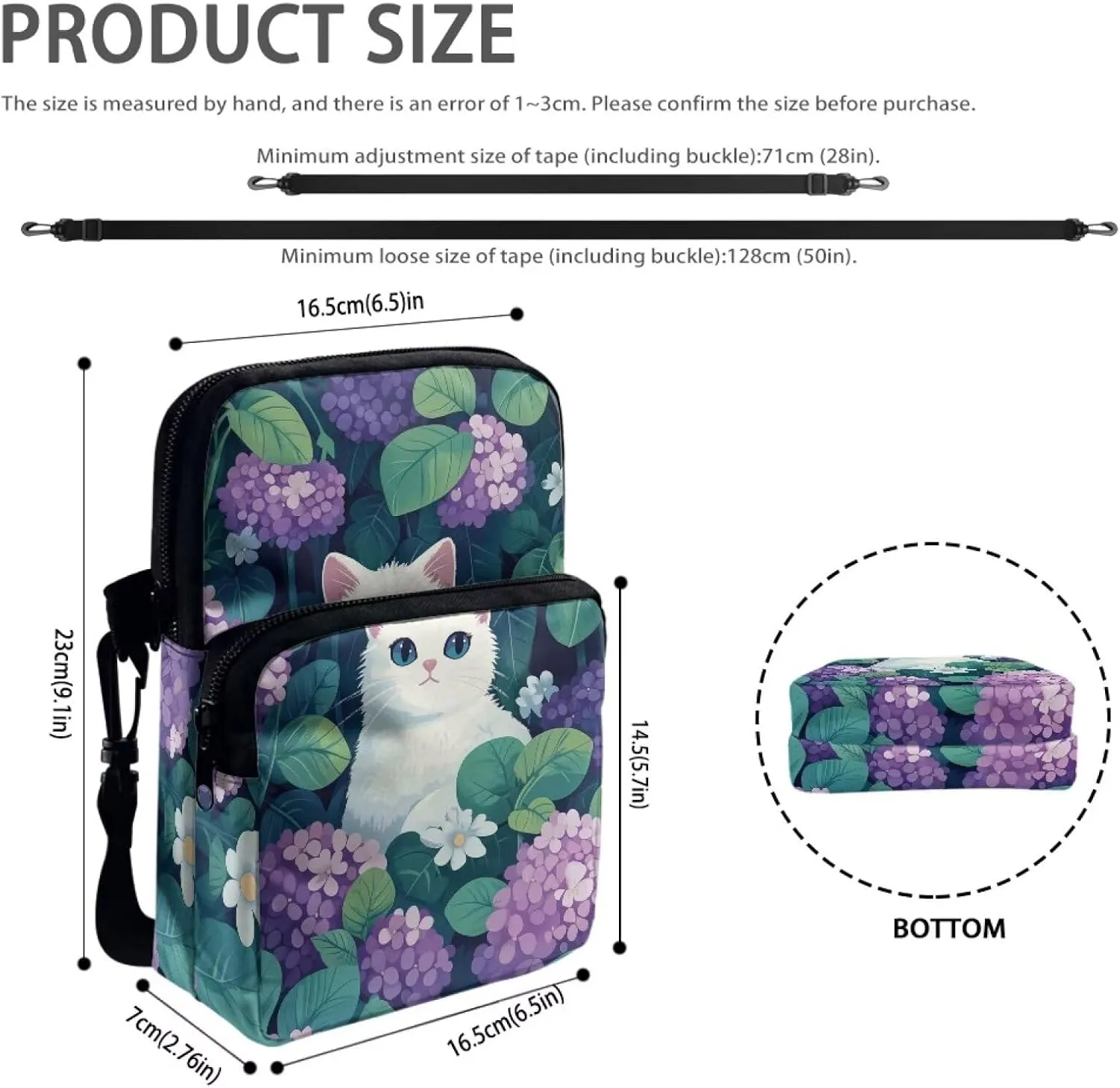 Double Layer Crossbody Bag for Women Lightweight Travel Purse Small Messenger Bags Phone Key Wallet Satchel Clutch