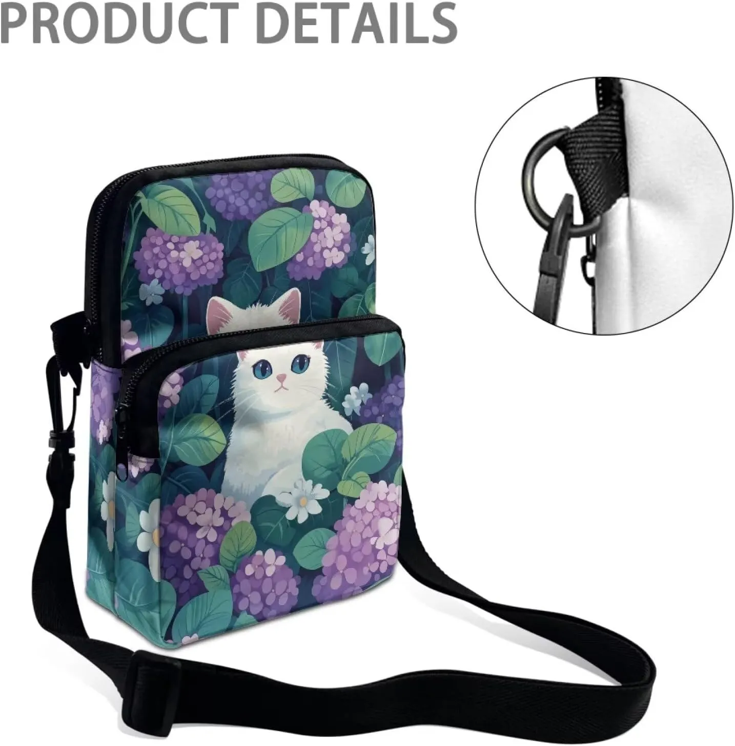 Double Layer Crossbody Bag for Women Lightweight Travel Purse Small Messenger Bags Phone Key Wallet Satchel Clutch