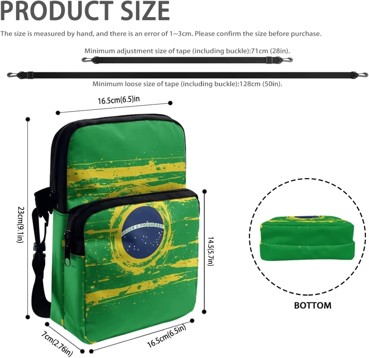 Double Layer Crossbody Bag for Women Lightweight Travel Purse Small Messenger Bags Phone Key Wallet Satchel Clutch