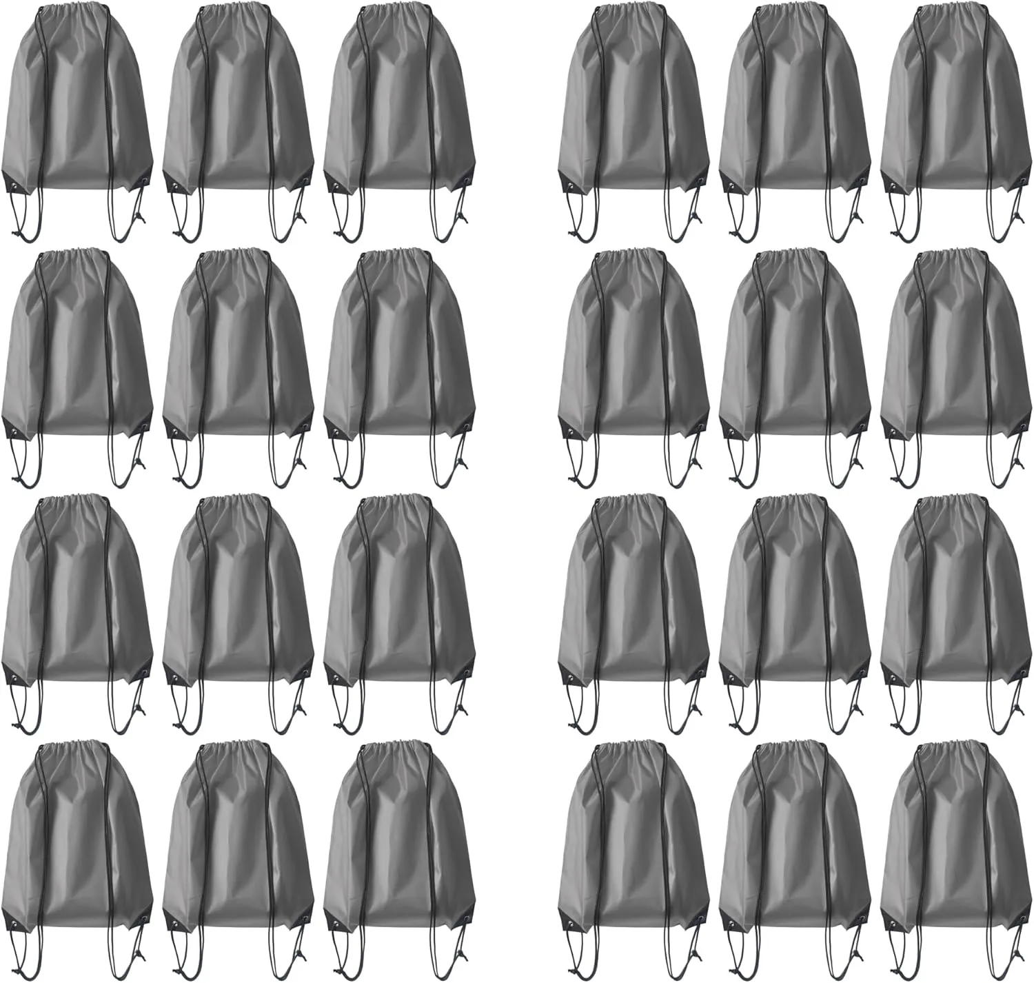 Drawstring Backpack Bulk 24Pcs Draw String Backpack Bags DIY Gym Sports Traveling Yoga Cinch Bag Sackpack Drawstring(grey)