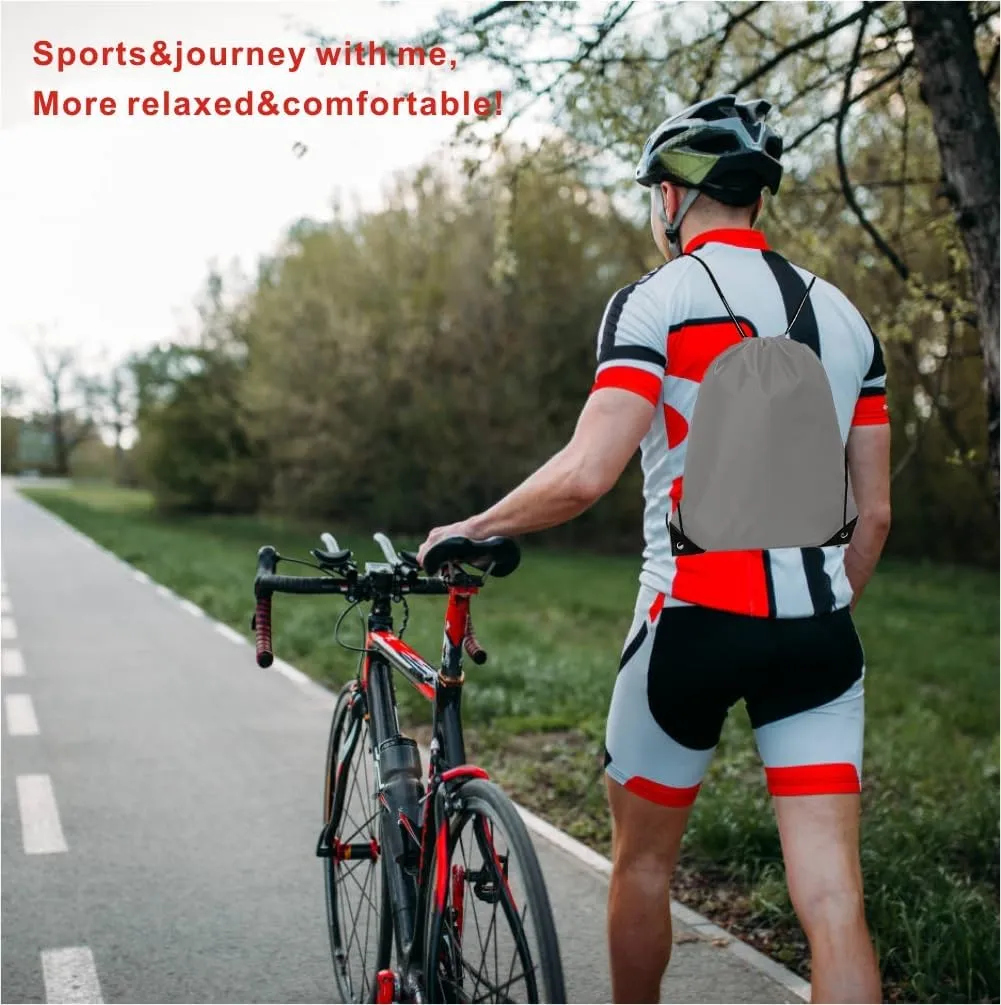 Drawstring Backpack Bulk 24Pcs Draw String Backpack Bags DIY Gym Sports Traveling Yoga Cinch Bag Sackpack Drawstring(grey)