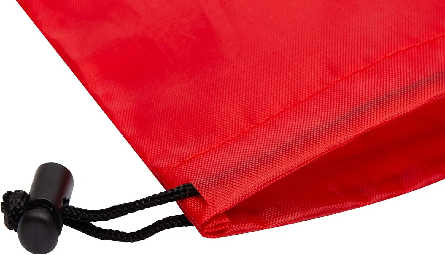 Drawstring Bag - Nylon Cinch and Ditty Stuff Pouch with Toggle (5 x 7-12 pack, Red)