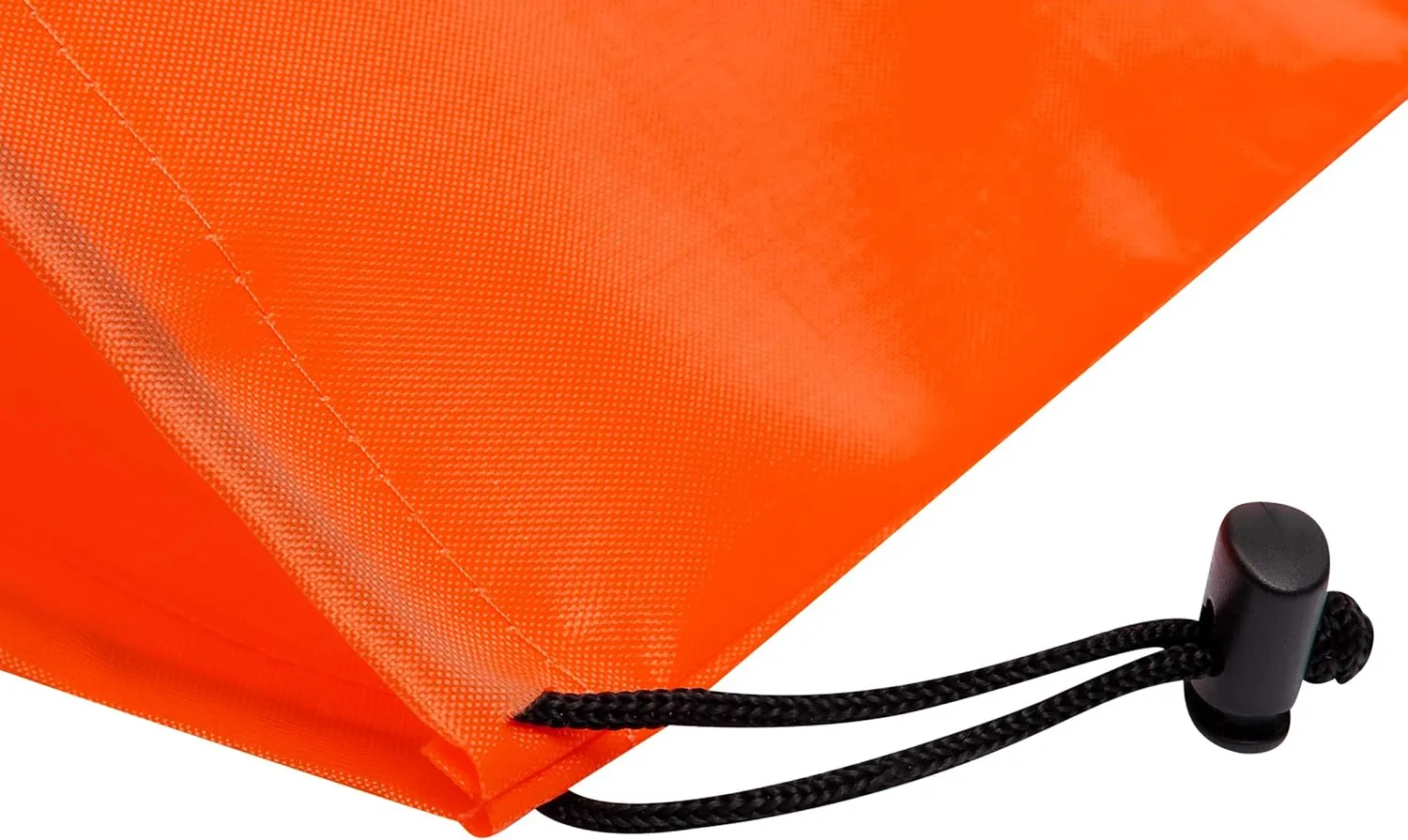 Drawstring Bag - Nylon Cinch and Ditty Stuff Pouch with Toggle (8 x 11-12 pack, Orange)