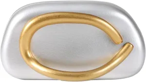 Dreubea Minimalist Gold-Tone Art Deco Clutch Bag – Elegant Metallic Accent Evening Handbag Purse for Women