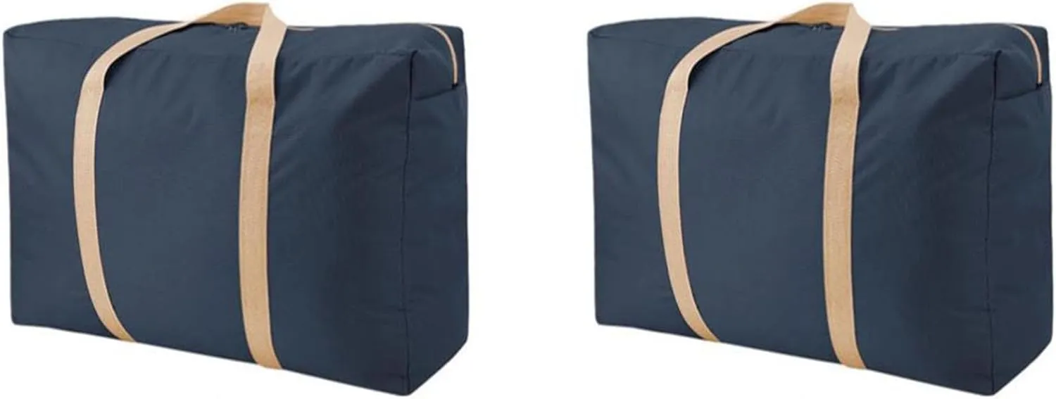 Duffel Bag 2PCS Oxford Cloth Color Navy Blue Set of 2 Pieces Luggage Bag (Large)
