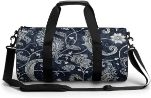 Duffel Bag for Men Women Gym Bag Floral Pattern Style Travel Duffel Bag Waterproof Overnight Bag for Sports Workout