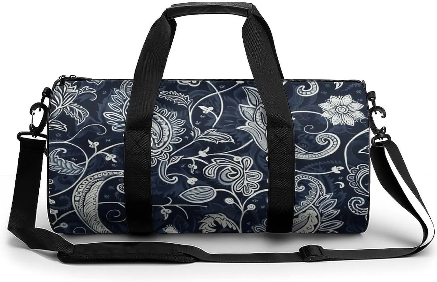 Duffel Bag for Men Women Gym Bag Floral Pattern Style Travel Duffel Bag Waterproof Overnight Bag for Sports Workout