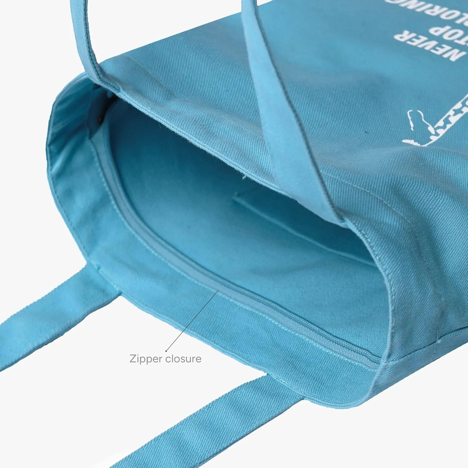 Ecoright Aesthetic Tote Bag for Women, 100% Organic Canvas Tote Bag with Zipper, Premium Tote Bag for Travel, Shopping
