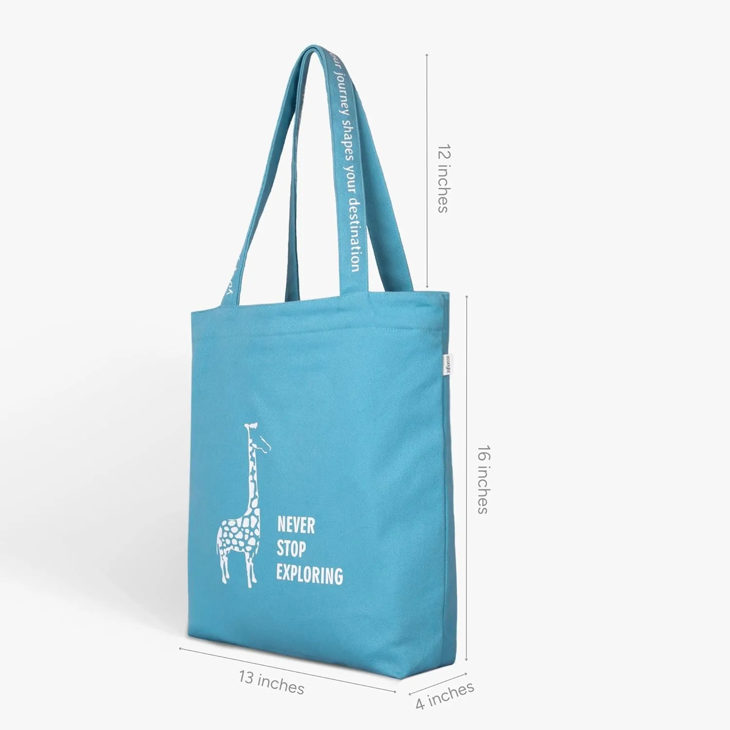 Ecoright Aesthetic Tote Bag for Women, 100% Organic Canvas Tote Bag with Zipper, Premium Tote Bag for Travel, Shopping