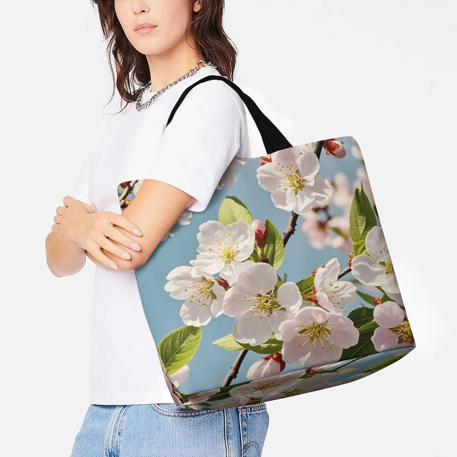 Electric Guitar Music Tote Bag for Women Reusable Grocery Shoulder Bag Shopping Bags for Travel, Groceries