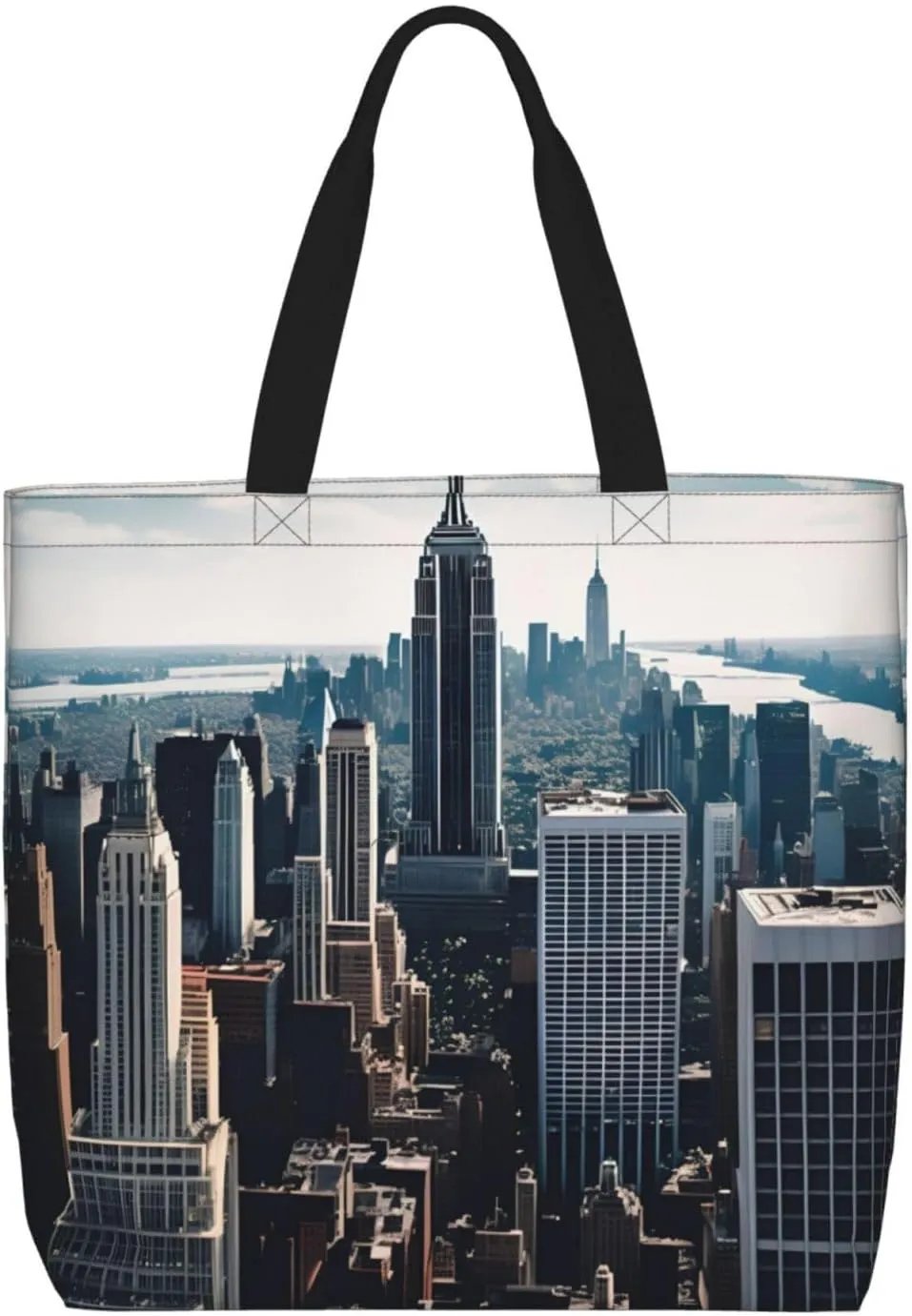 Empire State Building Tote Bag For Women, Large Shoulder Bag Top Handle Handbag For Travel, Work