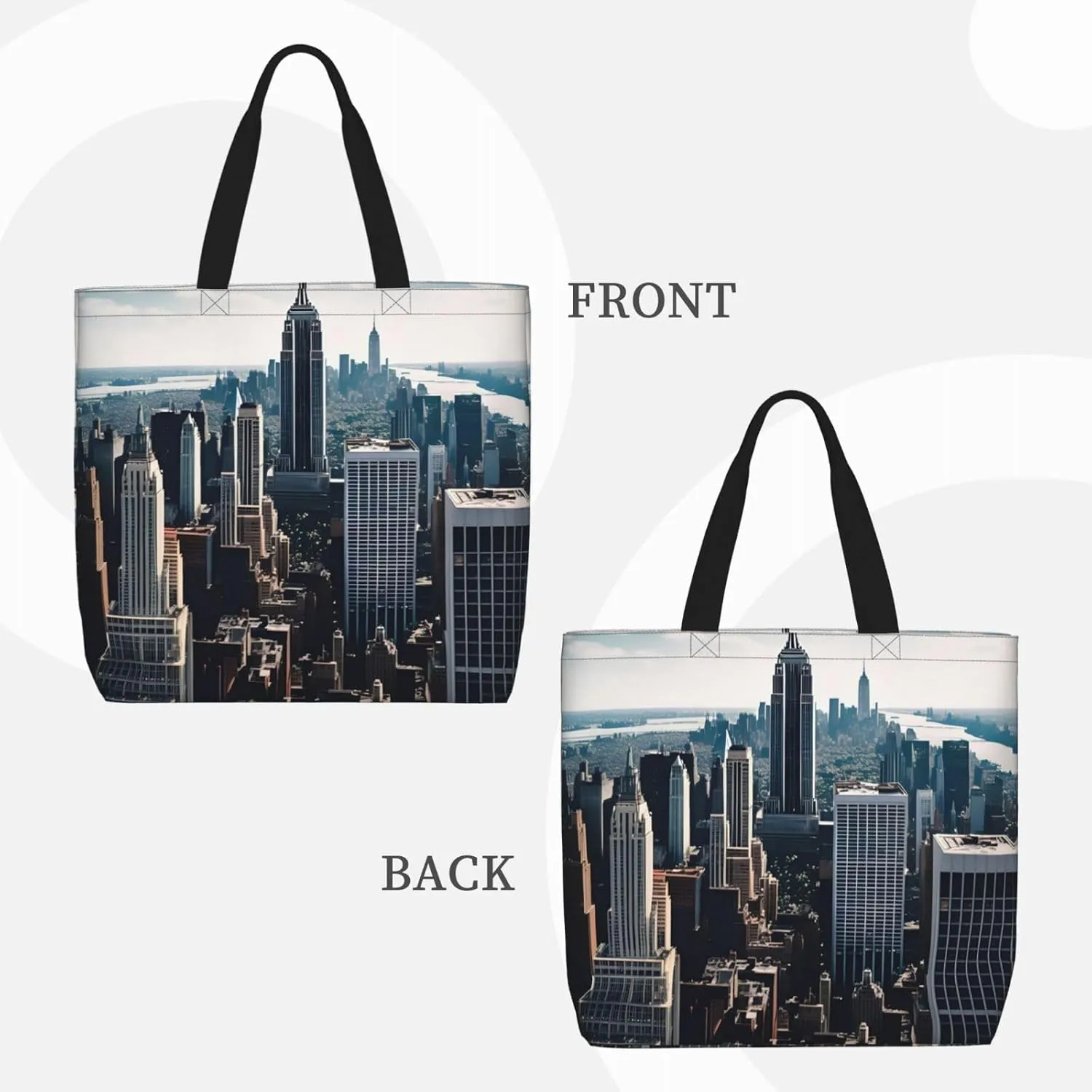 Empire State Building Tote Bag For Women, Large Shoulder Bag Top Handle Handbag For Travel, Work