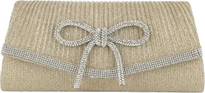Envelope Clutch Purse Women Rhinestone Bow Sparkly Evening Bag Glitter Wedding Party Prom Handbag