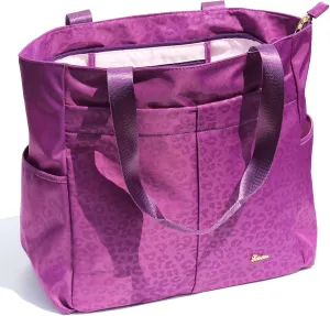 ESVAN Original Floral Tote Bag Large Shoulder Bag with Multi Pockets for Gym Travel Beach Daily Bags