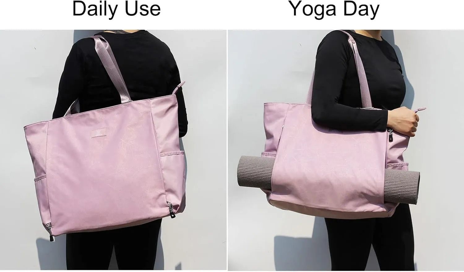 ESVAN Yoga Mat Bag Yoga Tote Carrier Shoulder Bag Carryall Tote for Office,Yoga,Pilates,Travel,Beach and Gym