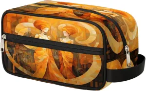Ethnic Woman Toiletry Bag Dopp Kit Makeup Bag Africa Woman Travel Toiletry Bag for Women Men Portable Organizer Shaving Bag for Toiletries Accessories