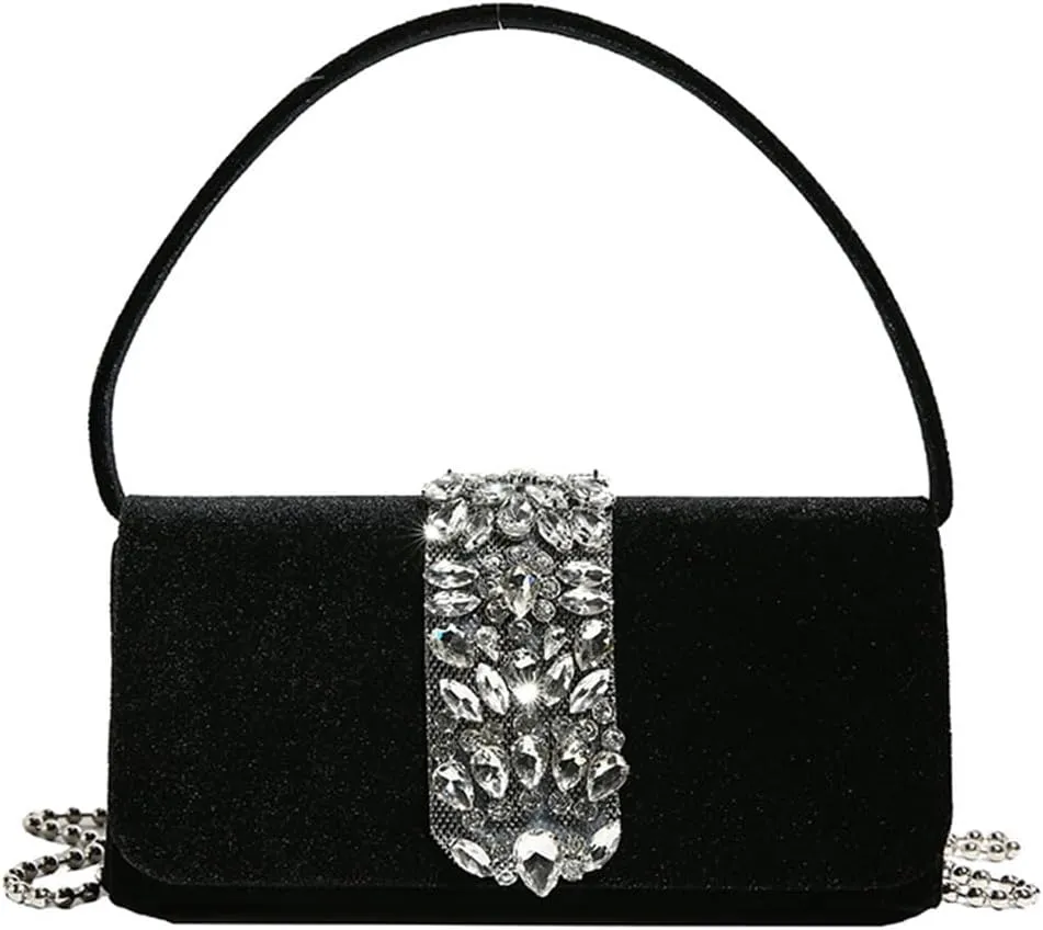 Evening Bag for Women Rhinestone Clutch Bag Sparkly Crystal Handbag Bridal Wedding Purse Glitter Shoulder Bag