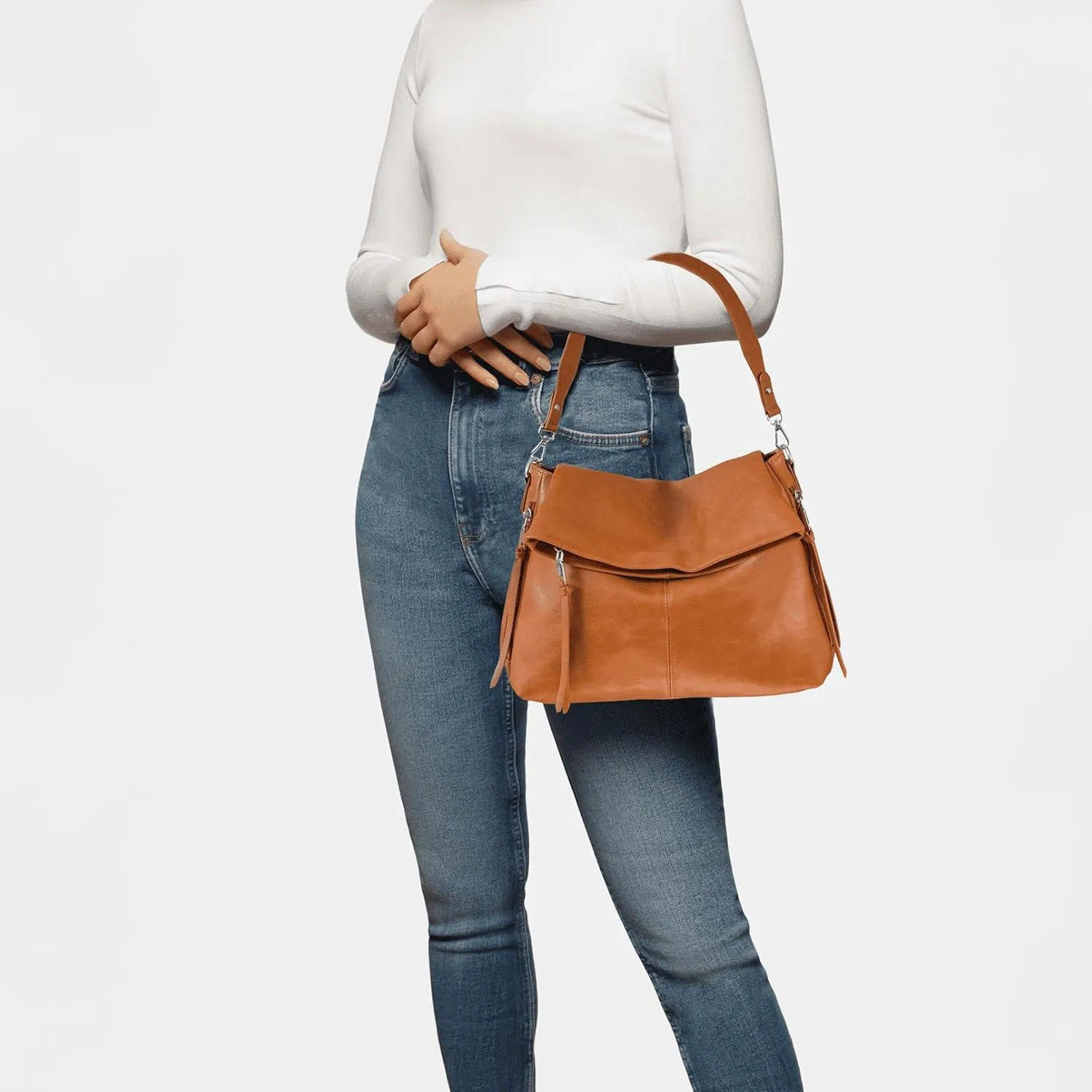Extra Large Hobo Crossbody Bags for Women Vegan Leather Handbags Purses for Women Tote Purse Shoulder Bag with Wide Strap