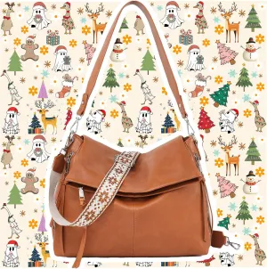 Extra Large Hobo Crossbody Bags for Women Vegan Leather Handbags Purses for Women Tote Purse Shoulder Bag with Wide Strap