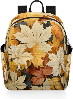 Fall Maple Leaves Mini Backpack Purse for Women Lightweight Shoulder Bag Women Shopping Backpack Small Backpacks Purse