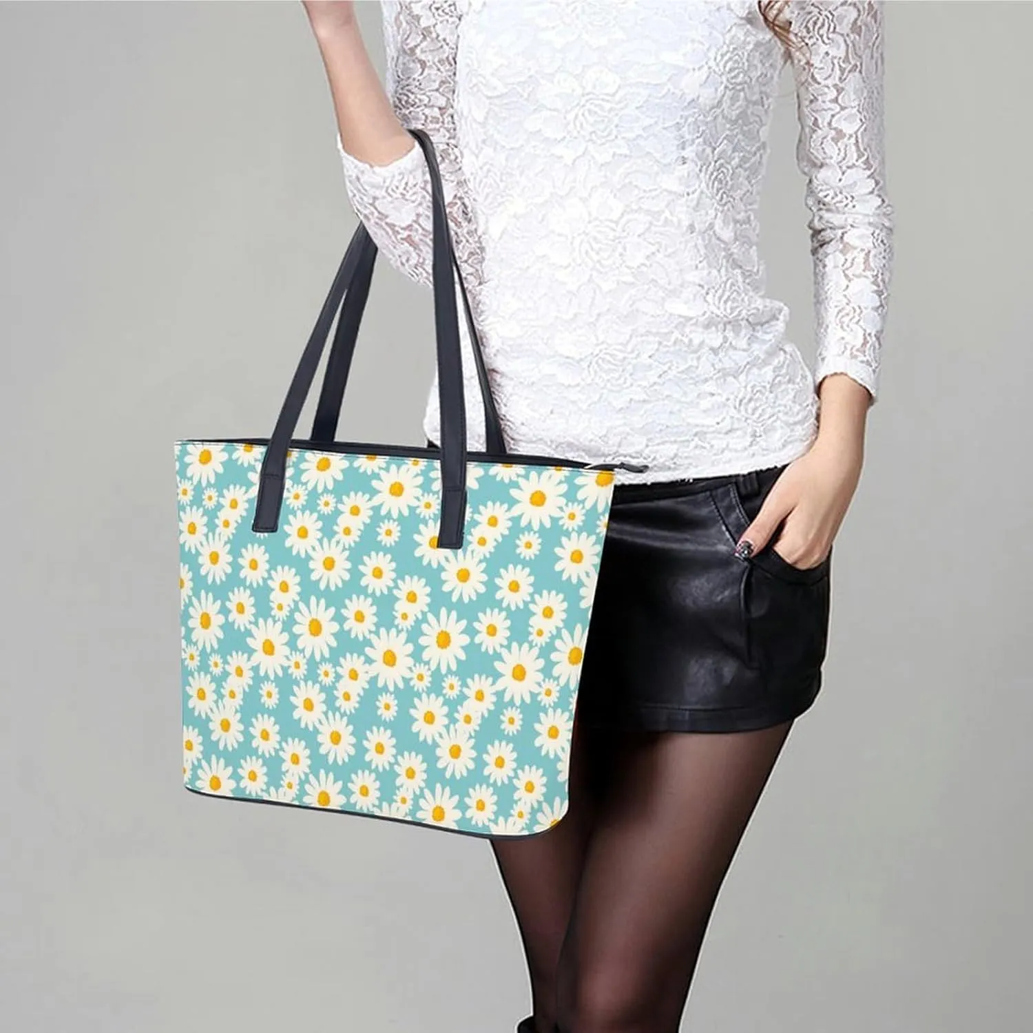 Fall Watercolor Pumpkins Leather Handbag Smooth Wrinkle Resistant Lightweight And Convenient