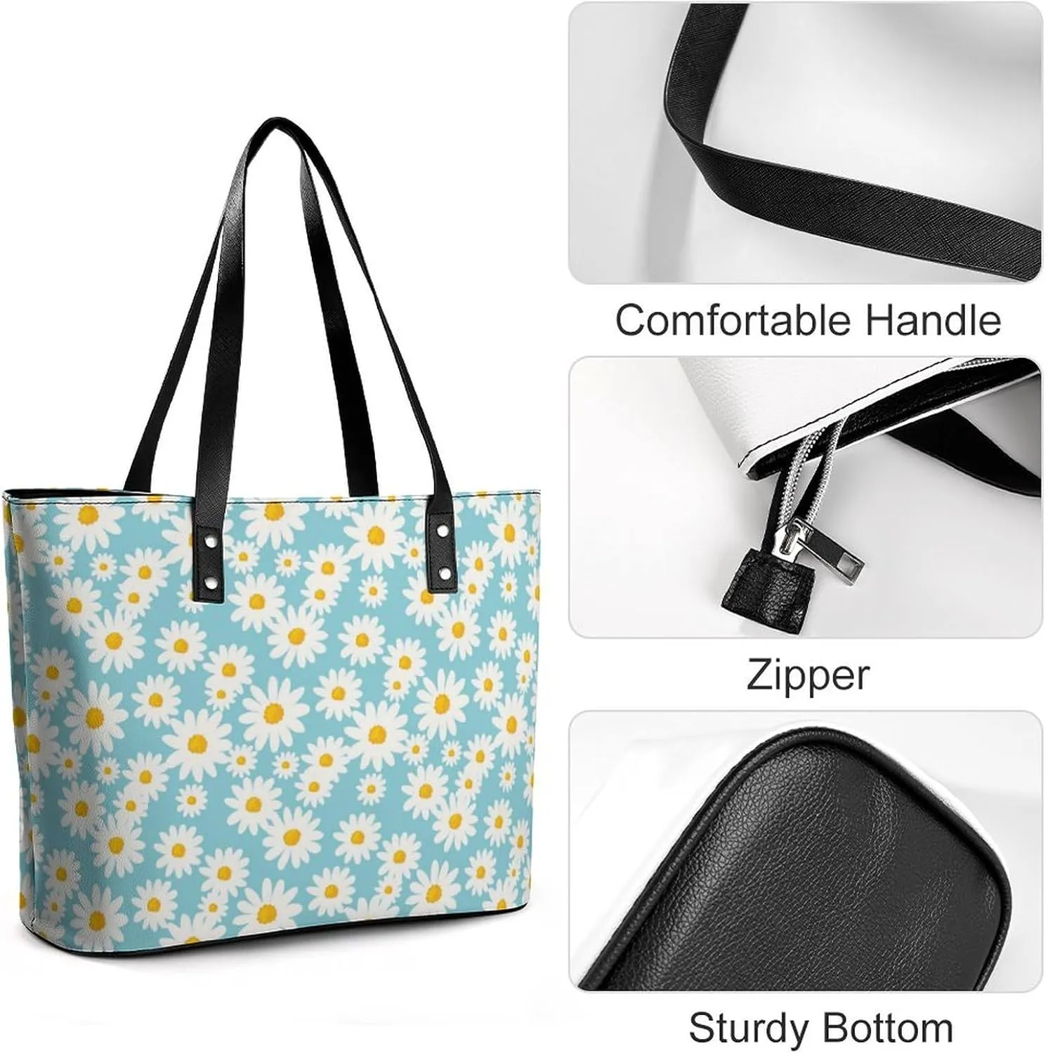 Fall Watercolor Pumpkins Leather Handbag Smooth Wrinkle Resistant Lightweight And Convenient