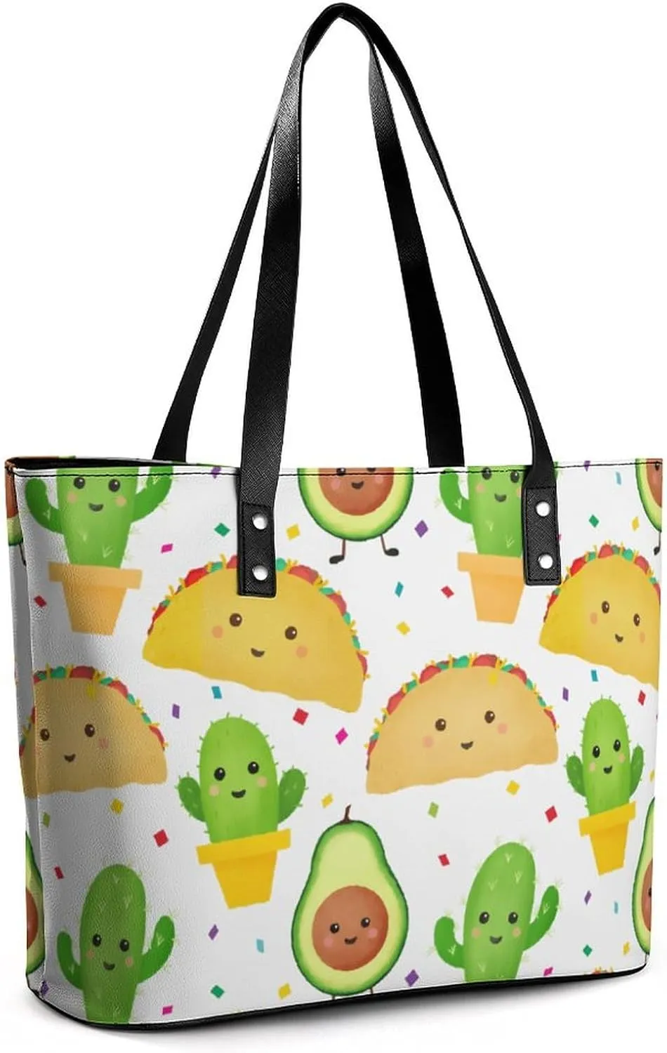 Fall Watercolor Pumpkins Leather Handbag Smooth Wrinkle Resistant Lightweight And Convenient