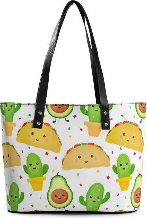 Fall Watercolor Pumpkins Leather Handbag Smooth Wrinkle Resistant Lightweight And Convenient