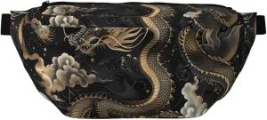 Fanny Pack for Men Women Black Chinese Dragon Belt Bag with Adjustable Strap Fashion Waist Bag Waist Pack for Travel