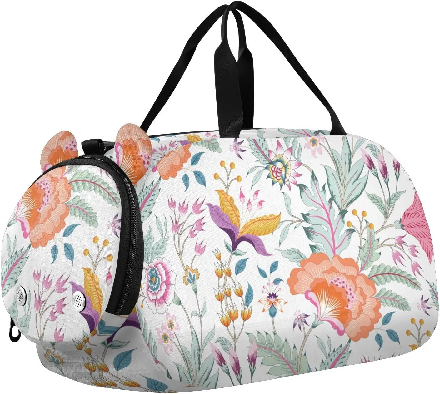 Fantasy Floral Duffel Bags for Boys Small Gym Bags for Teens Dance Bag for Girls