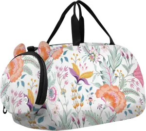 Fantasy Floral Duffel Bags for Boys Small Gym Bags for Teens Dance Bag for Girls