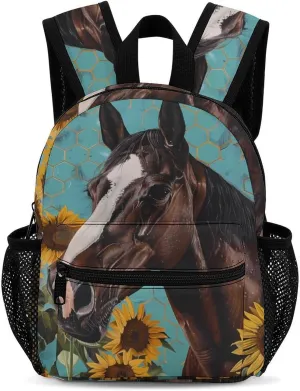Farmhouse Farm Horse 13 Inch Backpack Waterproof Lightweight Travel Backpack Purse Hiking Daypack