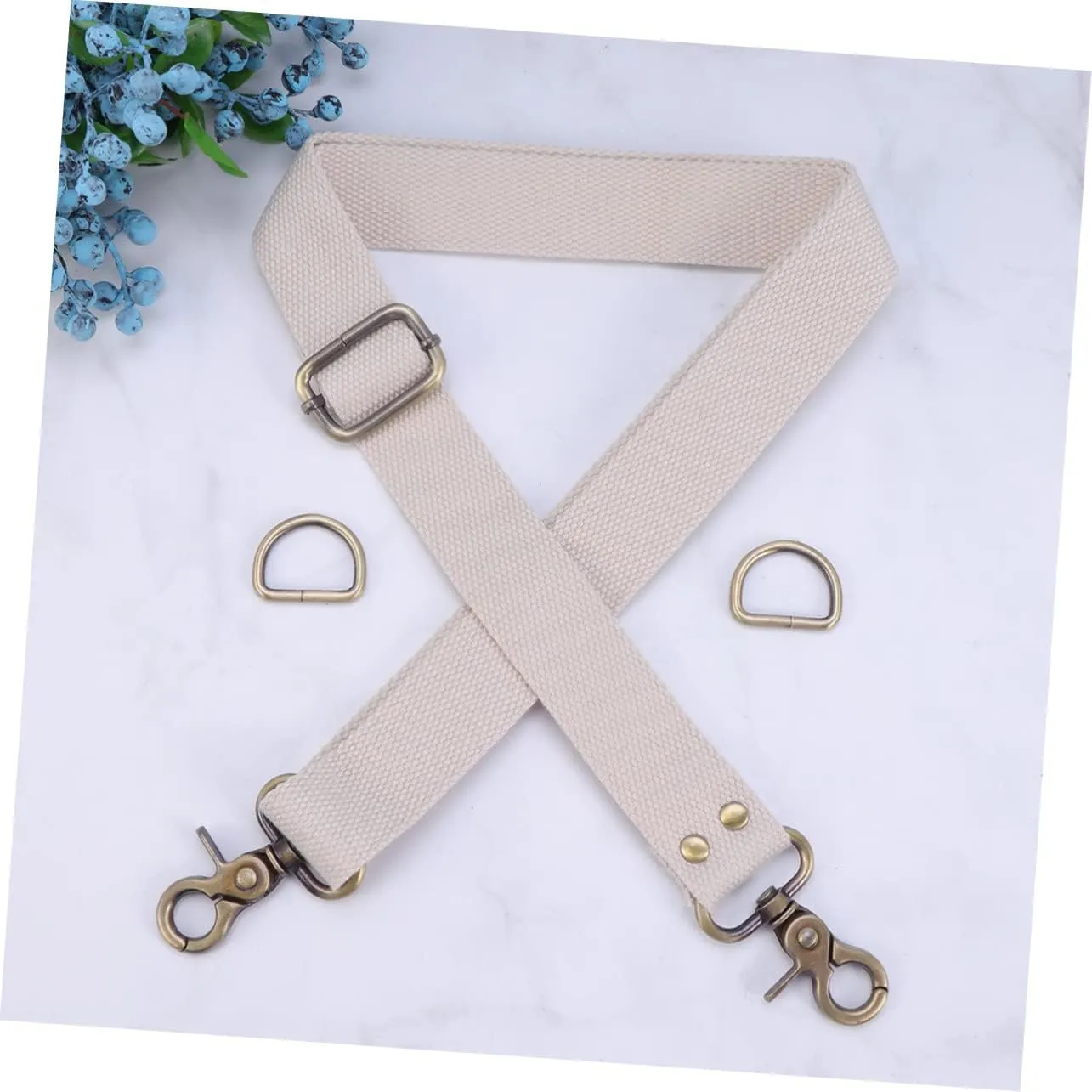 Fashion Chic Bag Shoulder Strap 3.2cm Wide Adjustable Cotton Webbing for Diy Purse