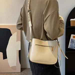Fashion Crossbody Bags for Women, Retro Shoulder Bag, Wide Shoulder Strap Bag, Suitable for Casual, Shopping, Party