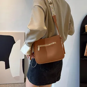 Fashion Crossbody Bags for Women, Retro Shoulder Bag, Wide Shoulder Strap Bag, Suitable for Casual, Shopping, Party