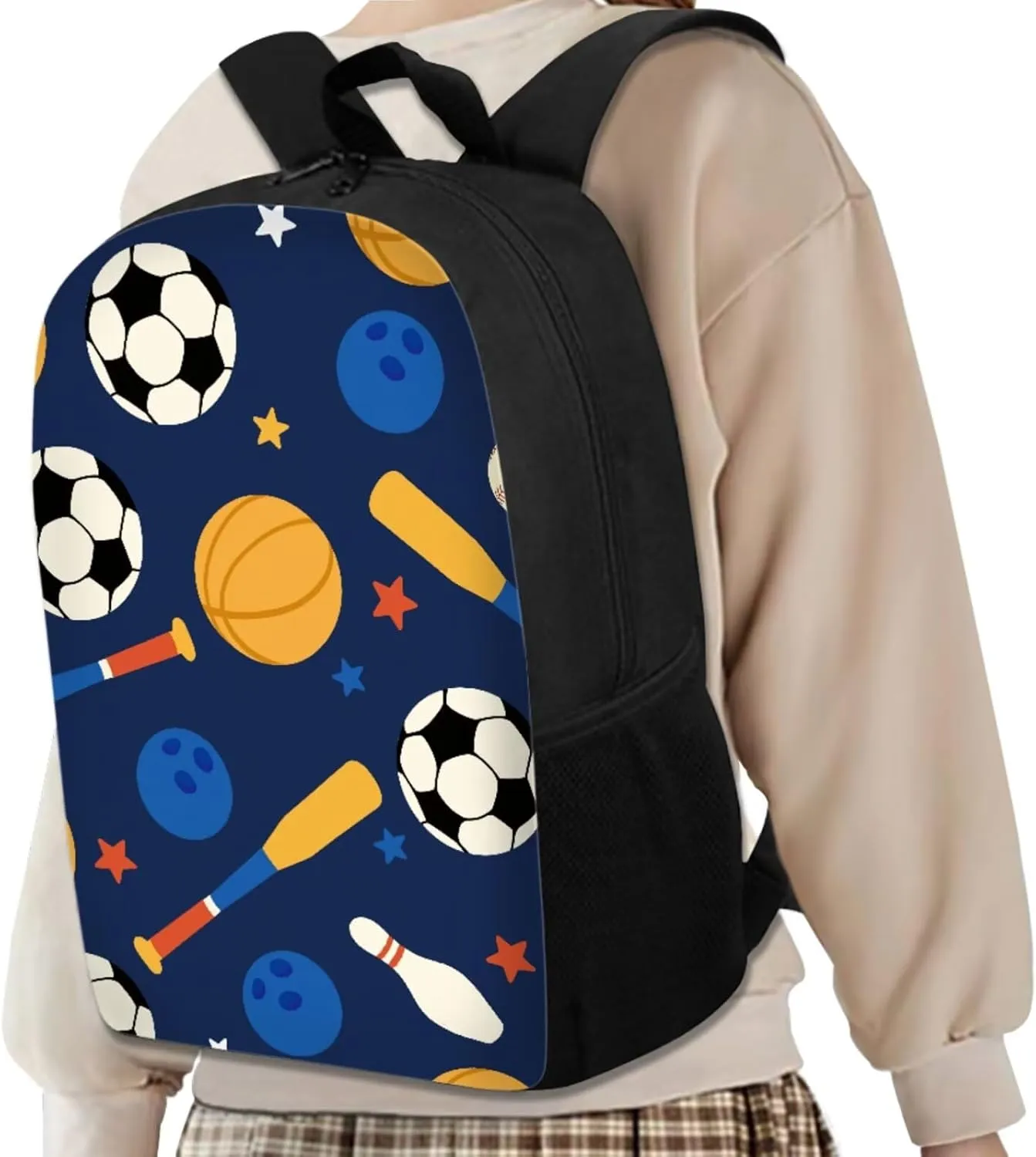 Fashion Kids Backpack Set, 3-Piece School Bag with Lunch Bag & Pencil Case, Waterproof & Sturdy Design Fashion Girls Daypack for School Basketball Design