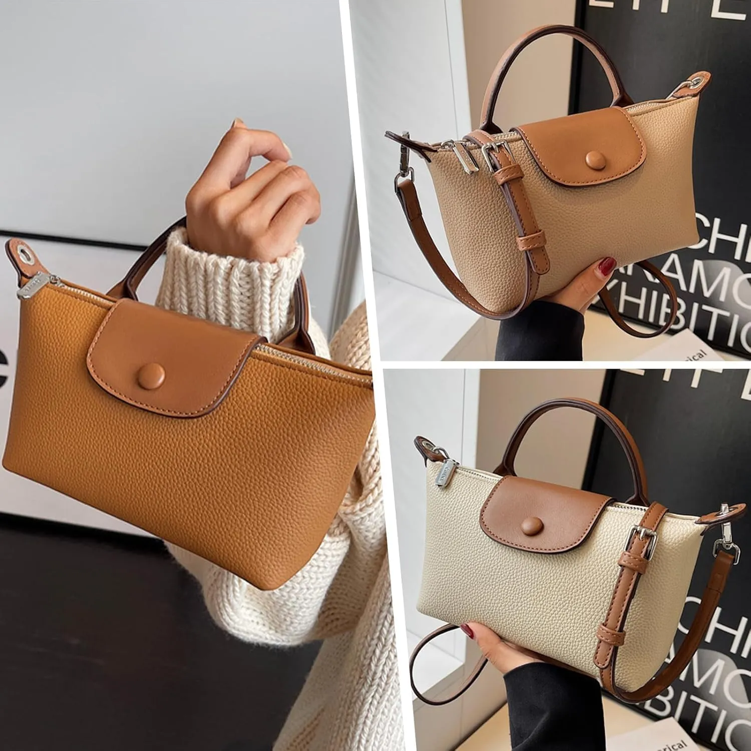 Fashion Mini Crossbody Bags for Women - Mini Handbag Quilted Shoulder Bag,2025 New Shoulder Bags Handbags Purses (Khaki)
