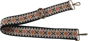 Fashionable Bag Straps Wide Crossbody Strap Intricate Embroidery Replacement for Handbags