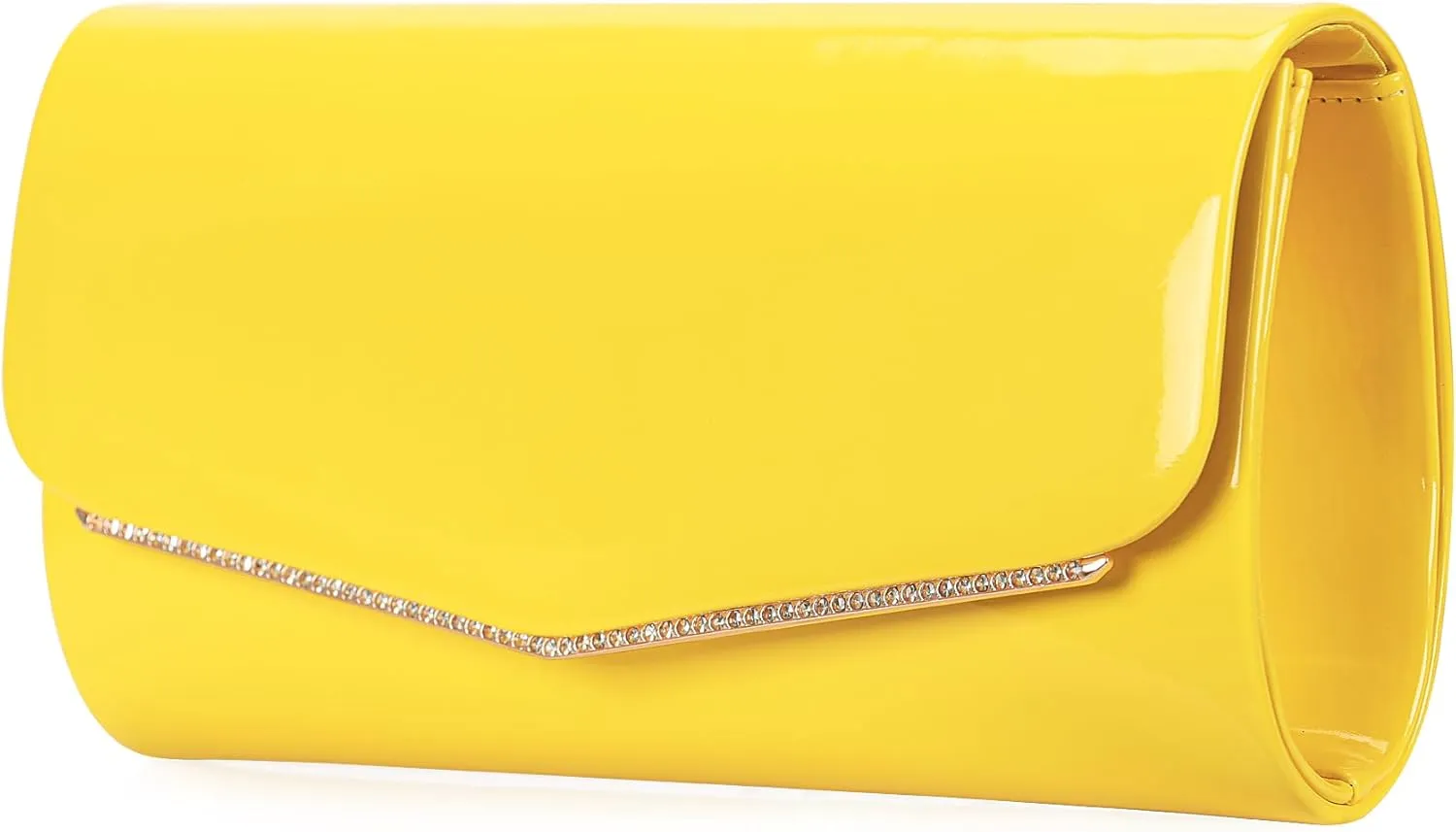 Faux Patent Leather Clutch Bag Women Evening Handbag Envelope Purse for Wedding Prom Party
