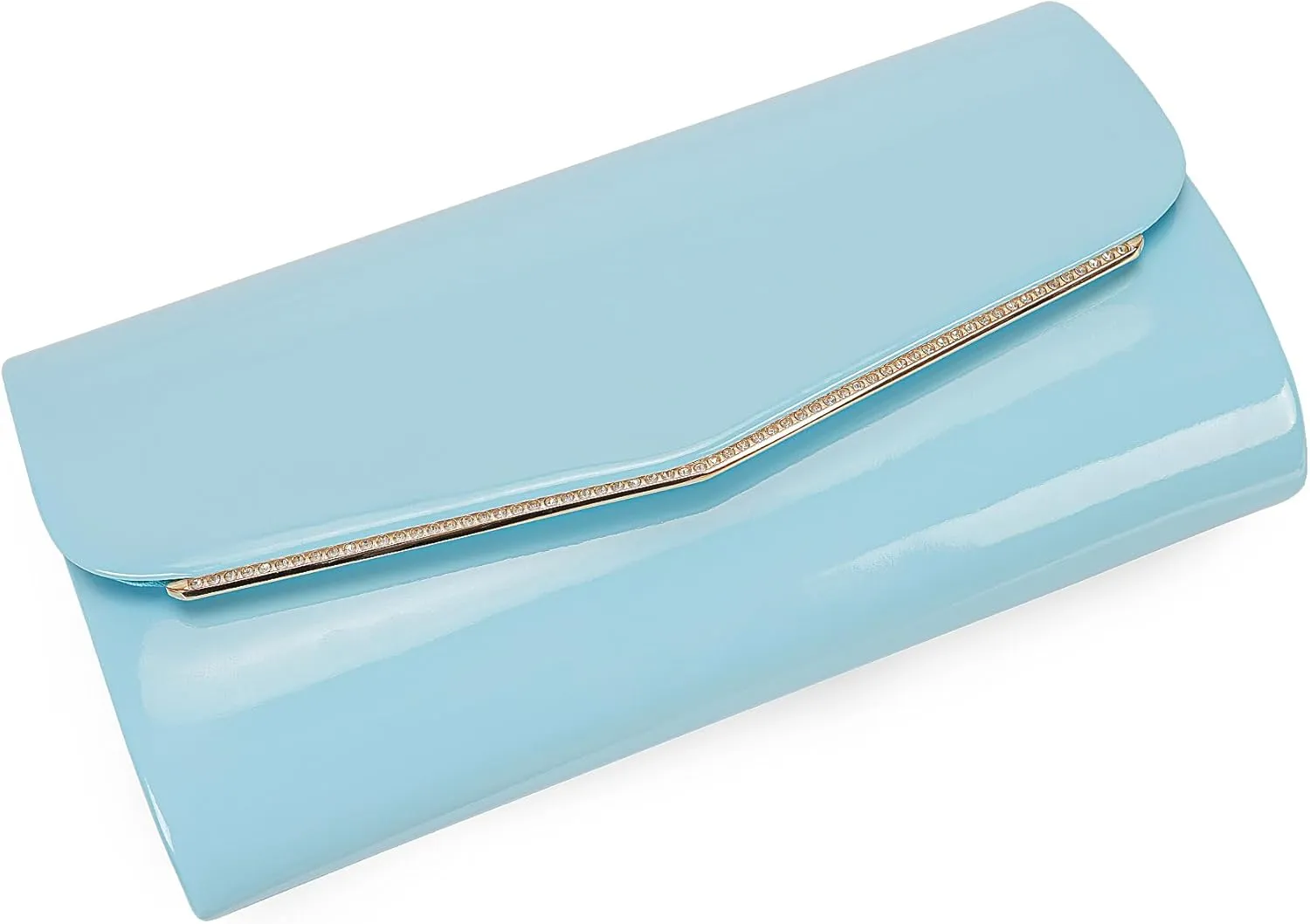 Faux Patent Leather Clutch Bag Women Evening Handbag Envelope Purse for Wedding Prom Party