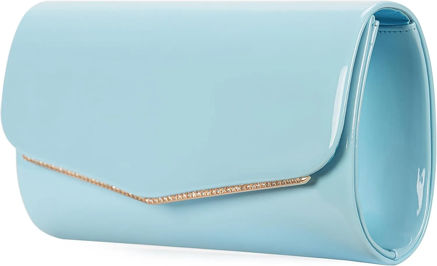 Faux Patent Leather Clutch Bag Women Evening Handbag Envelope Purse for Wedding Prom Party