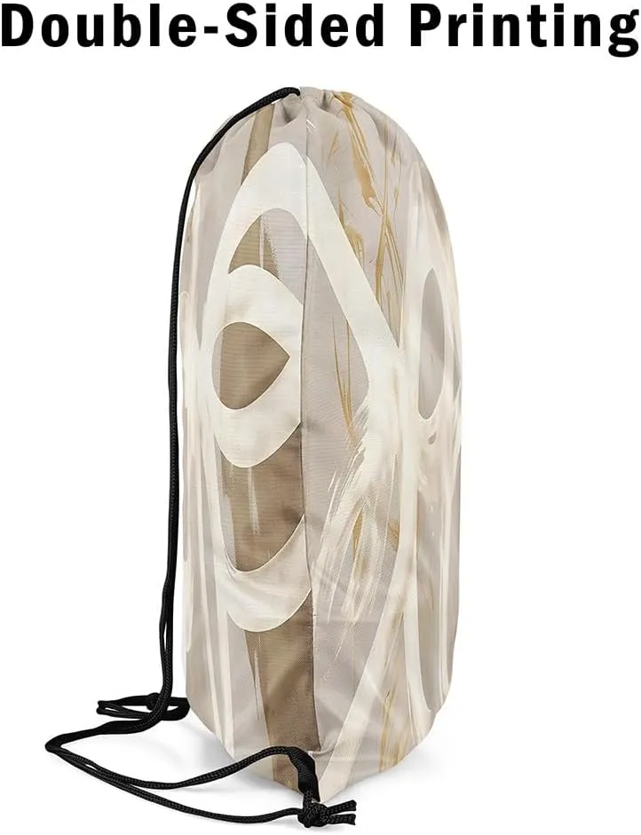 Feelyou Geometry Drawstring Backpack 13"x15.7" Stripes Sports Drawstring Sackpack for Abstract Drawstring Bags Women Men Modern Striped Art Waterproof Cinch Bag
