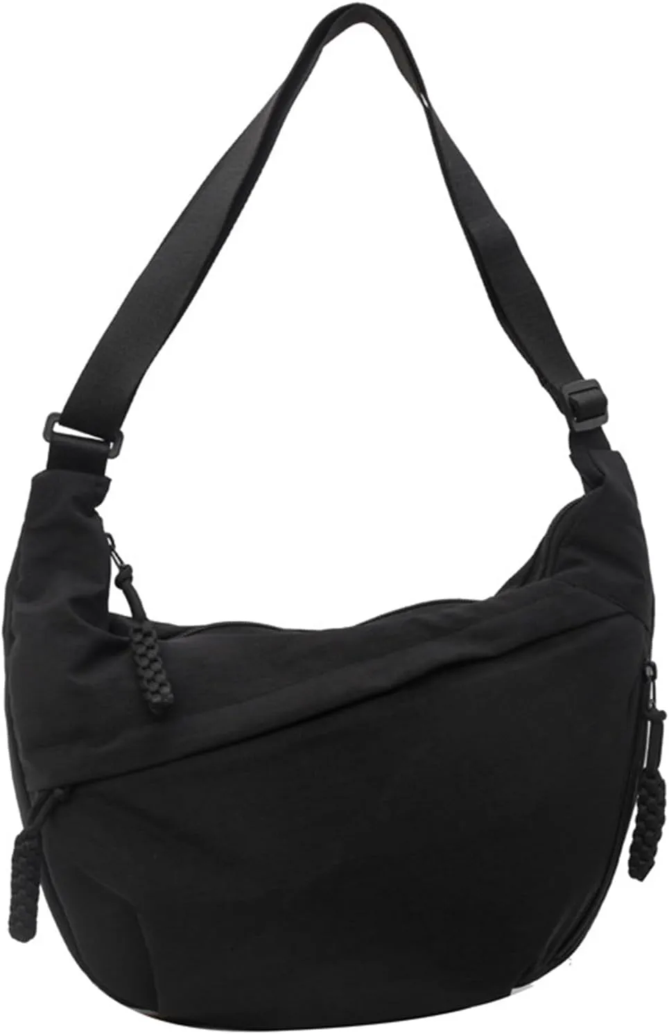 Festivalment Crossbody Bag, Fashion Plain Color Nylon Crossbody Bag, Nylon Messenger Bag Large Capacity Crossbody